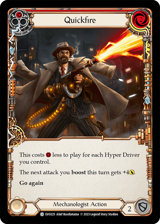 Quickfire (Red) — Bright Lights Flesh and Blood card by Alief Rusdiatama