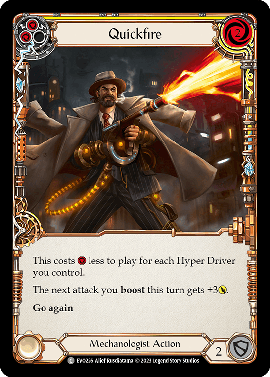 Quickfire (Yellow) — Bright Lights Flesh and Blood card by Alief Rusdiatama