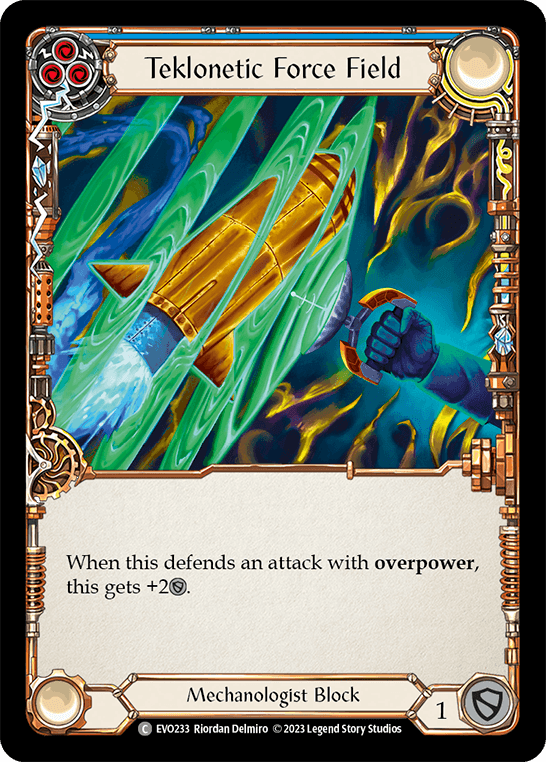 Teklonetic Force Field (Blue) — Bright Lights Flesh and Blood card by Riordan Delmiro
