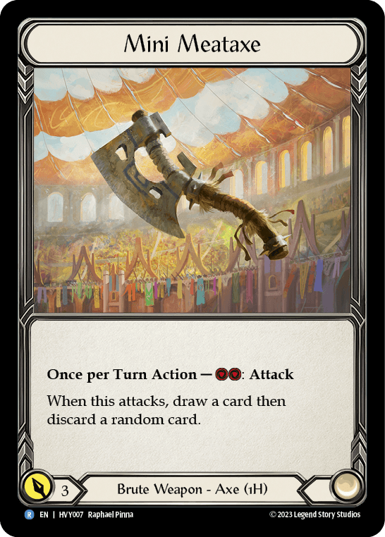 Mini Meataxe — Heavy Hitters Flesh and Blood card by Raphael Pinna