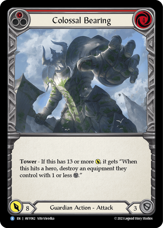 Colossal Bearing — Heavy Hitters Flesh and Blood card by Vito Vivodka