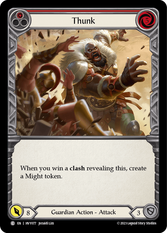Thunk (Red) — Heavy Hitters Flesh and Blood card by Junaidi Lim