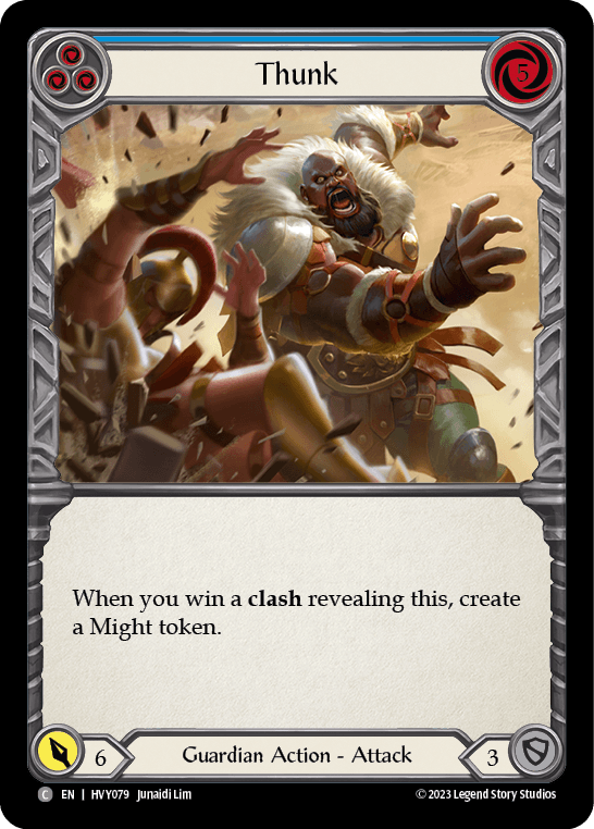 Thunk (Blue) — Heavy Hitters Flesh and Blood card by Junaidi Lim