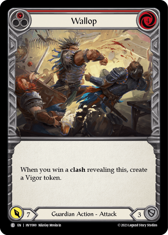 Wallop (Red) — Heavy Hitters Flesh and Blood card by Nikolay Moskalov