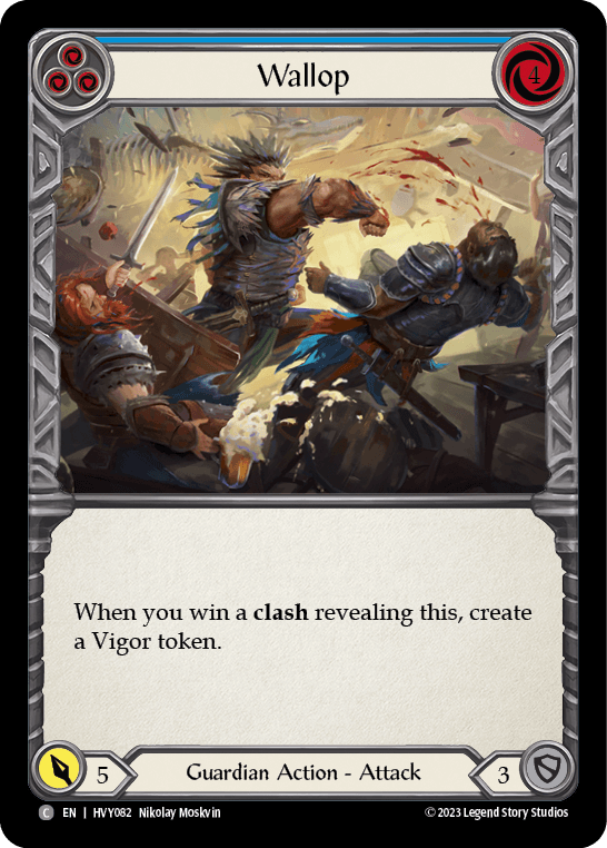 Wallop (Blue) — Heavy Hitters Flesh and Blood card by Nikolay Moskvin