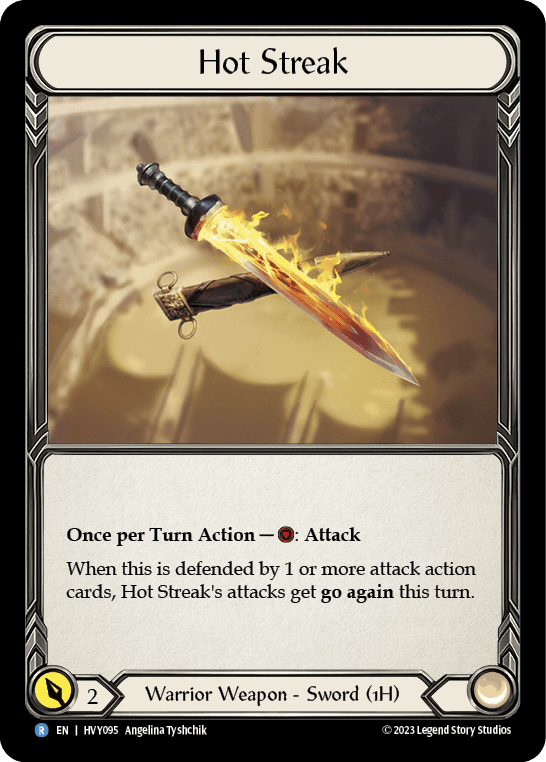 Hot Streak — Heavy Hitters Flesh and Blood card by Angelina Tyshchik