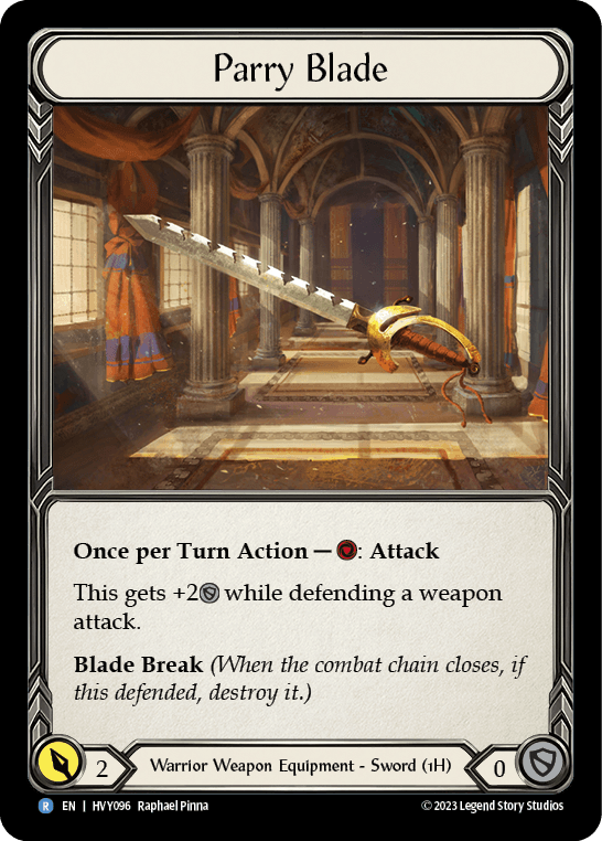 Parry Blade — Heavy Hitters Flesh and Blood card by Raphael Pinna