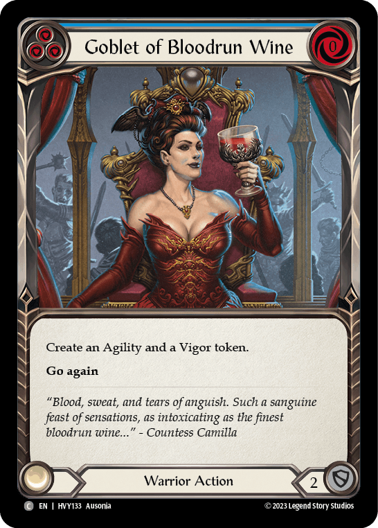 Goblet of Bloodrun Wine — Heavy Hitters Flesh and Blood card by Ausonia