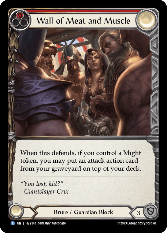 Wall of Meat and Muscle — Heavy Hitters Flesh and Blood card by Sebastian Giacobino