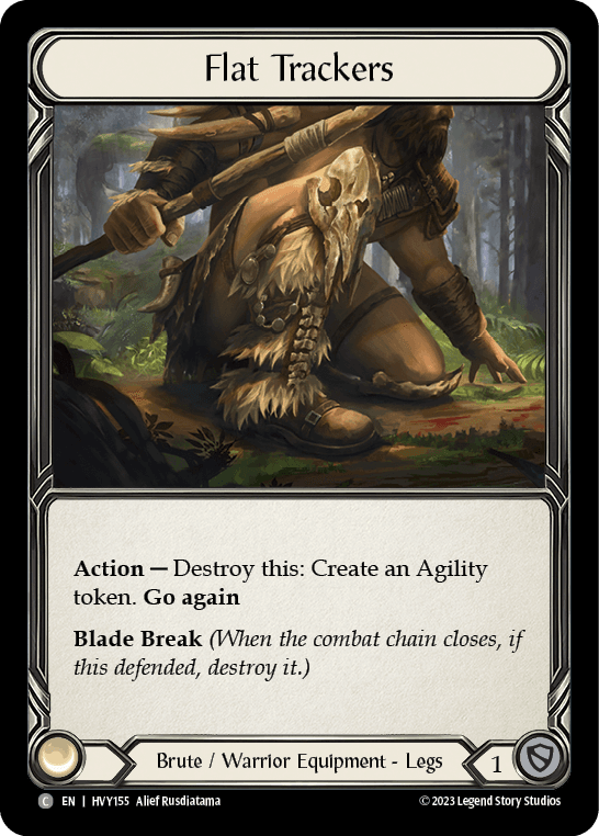 Flat Trackers — Heavy Hitters Flesh and Blood card by Alief Rusdiatama