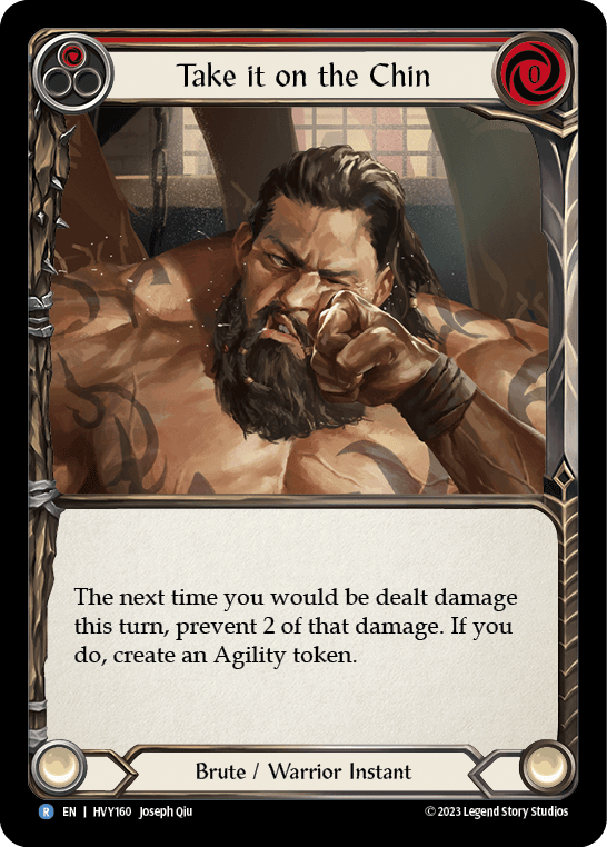 Take it on the Chin — Heavy Hitters Flesh and Blood card by Joseph Qiu