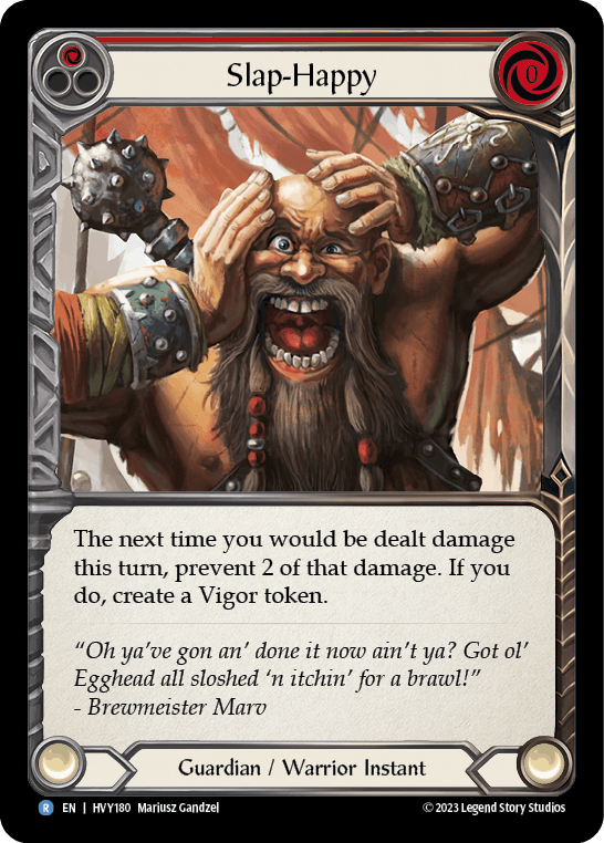 Slap-Happy — Heavy Hitters Flesh and Blood card by Mariusz Gandzel