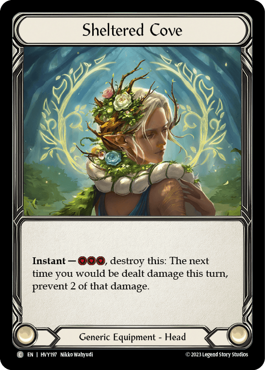 Sheltered Cove — Heavy Hitters Flesh and Blood card by Nikko Wahyudi