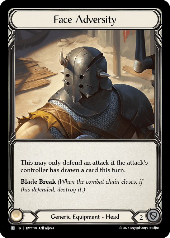 Face Adversity — Heavy Hitters Flesh and Blood card by Arif Wijaya