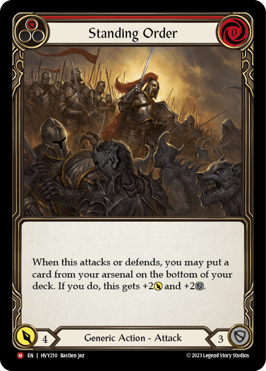 Standing Order — Heavy Hitters Flesh and Blood card by Bastien Jez