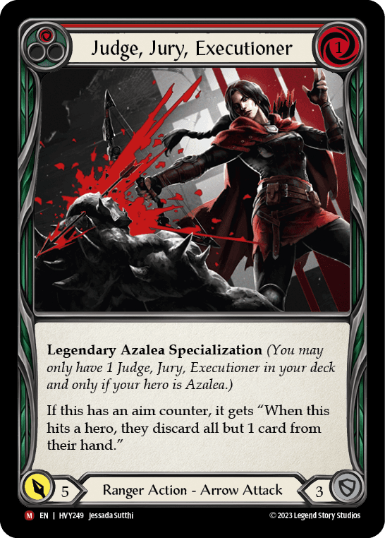 Judge, Jury, Executioner — Heavy Hitters Flesh and Blood card by Jessada Sutthi