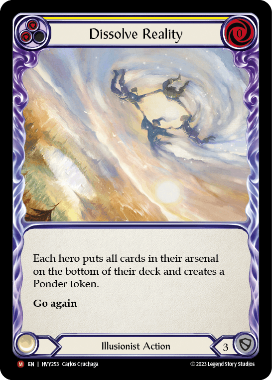 Dissolve Reality — Heavy Hitters Flesh and Blood card by Carlos Cruchaga