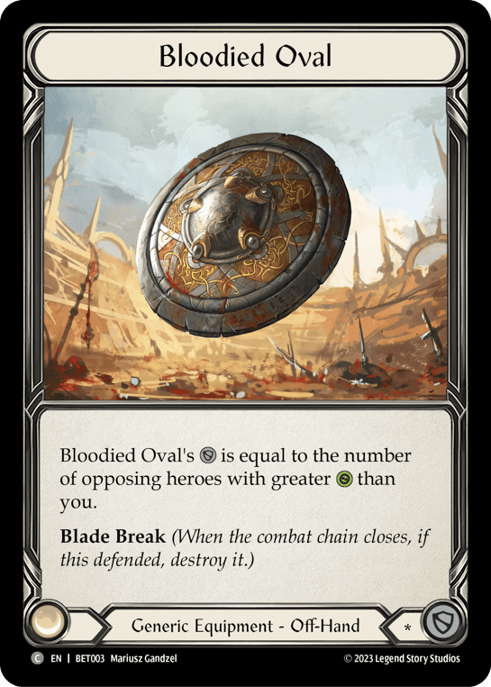 Bloodied Oval — Blitz Deck: Heavy Hitters - Betsy Flesh and Blood card by Mariusz Gandzel