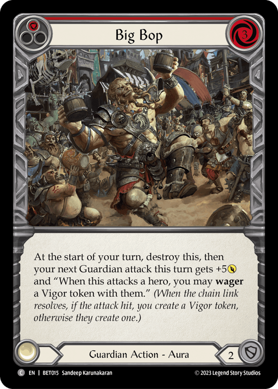 Big Bop (Red) — Blitz Deck: Heavy Hitters - Betsy Flesh and Blood card by Sandeep Karunakaran