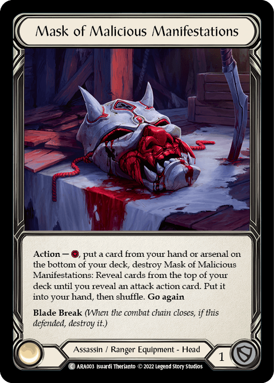Mask of Malicious Manifestations — Flesh and Blood card