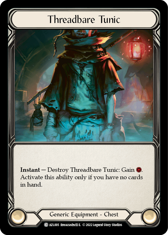 Threadbare Tunic — AZL Flesh and Blood card by Revazashvili E.