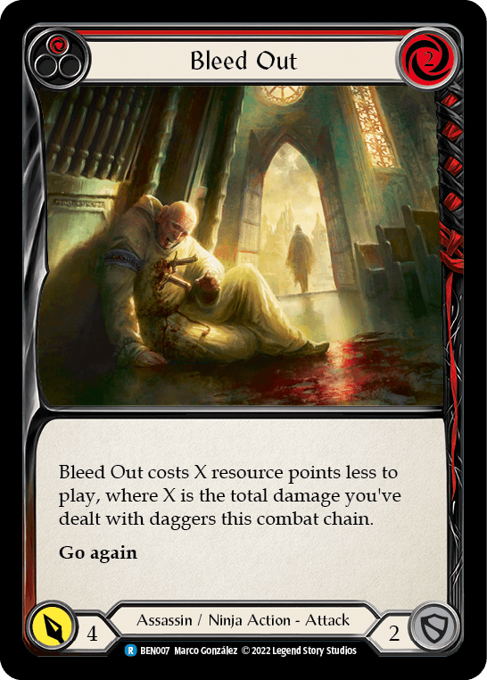 Bleed Out (Red) — Flesh and Blood card