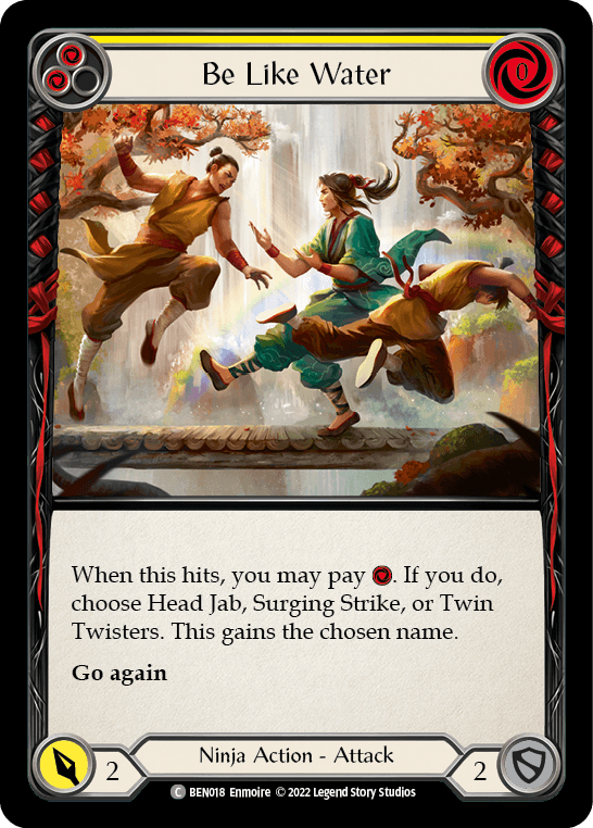 Be Like Water (Yellow) — Blitz Deck: Outsiders - Benji Flesh and Blood card by Enmoire