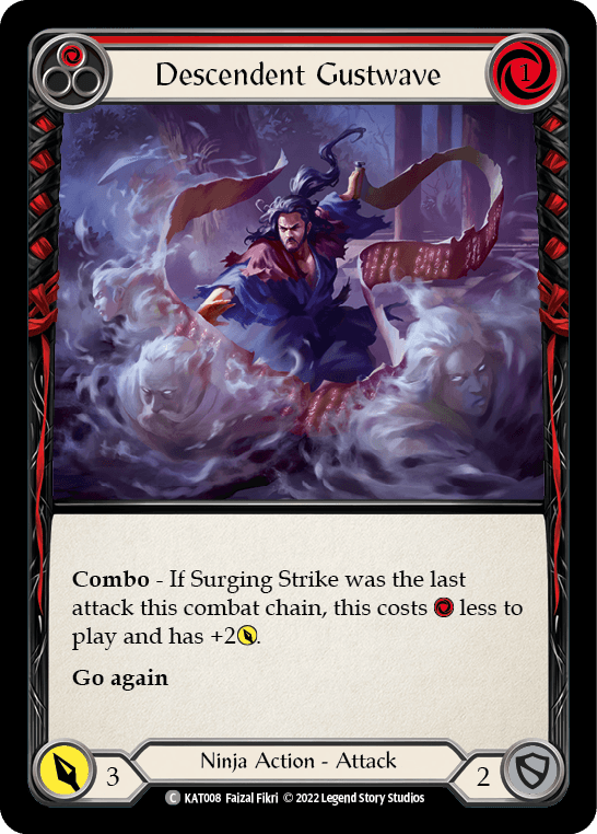 Descendent Gustwave (Red) — Blitz Deck: Outsiders - Katsu Flesh and Blood card by Faizal Fikri