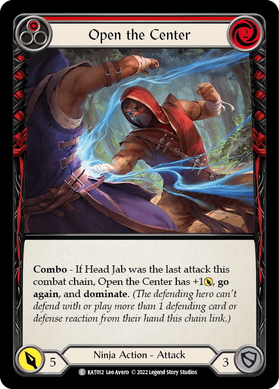 Open the Center (Red) — Blitz Deck: Outsiders - Katsu Flesh and Blood card by Leo Avero