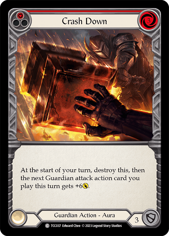 Crash Down (Red) — Round the Table: TCCxLSS Flesh and Blood card by Edward Chee