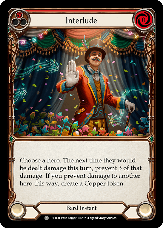 Interlude (Red) — Round the Table: TCCxLSS Flesh and Blood card by Veto Zomer