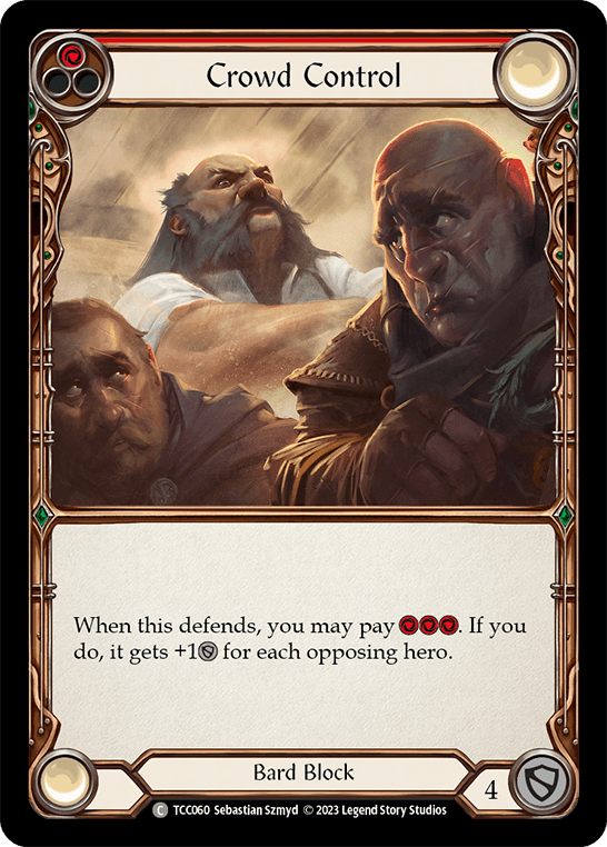Crowd Control (Red) — Round the Table: TCCxLSS Flesh and Blood card by Sebastian Szmyd