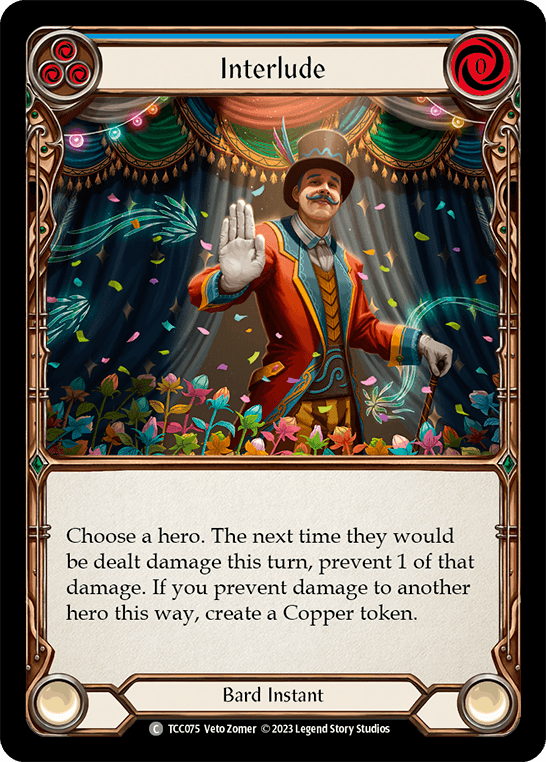 Interlude (Blue) — Round the Table: TCCxLSS Flesh and Blood card by Veto Zomer