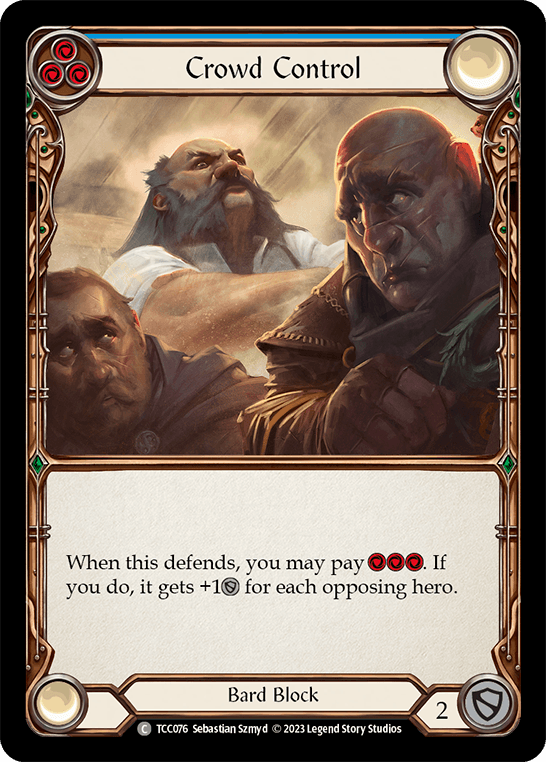 Crowd Control (Blue) — Round the Table: TCCxLSS Flesh and Blood card by Sebastian Szmyr
