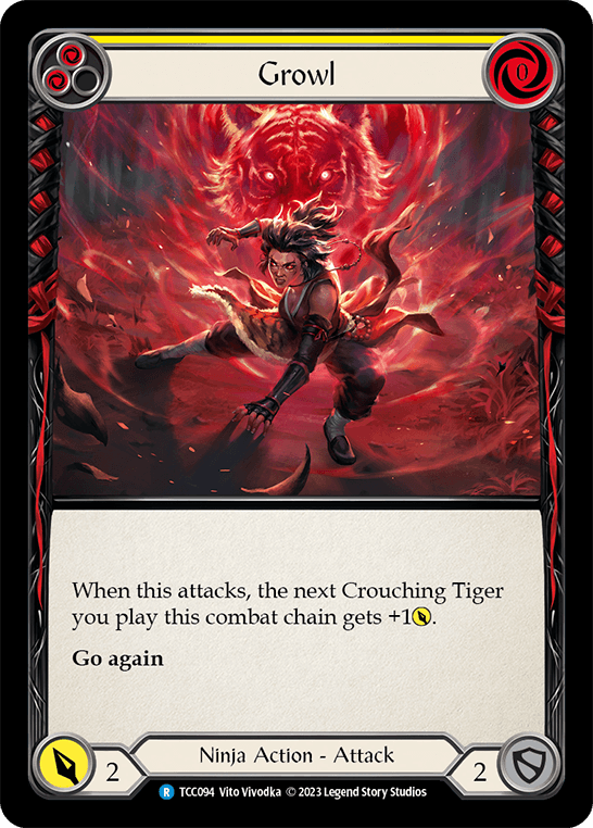 Growl (Yellow) — Round the Table: TCCxLSS Flesh and Blood card by Vito Vivodka