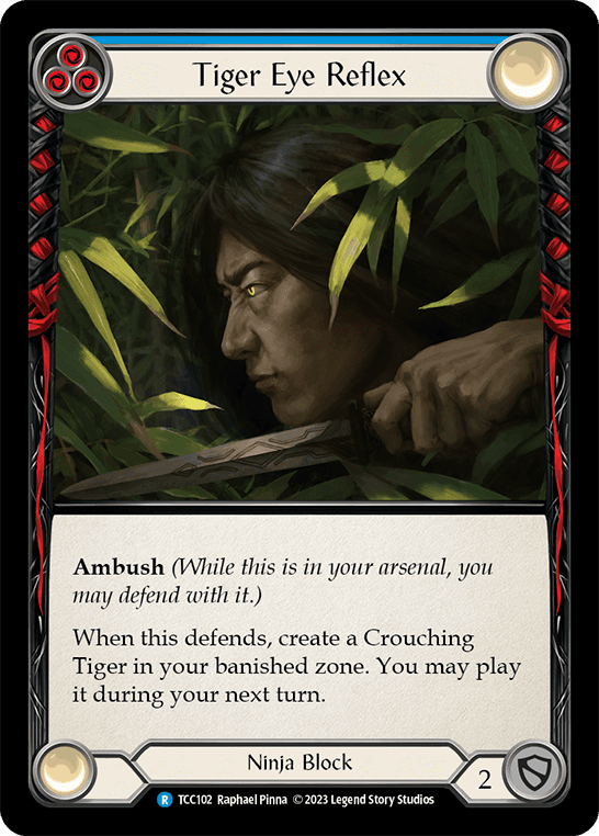 Tiger Eye Reflex (Blue) — Round the Table: TCCxLSS Flesh and Blood card by Raphael Pinna