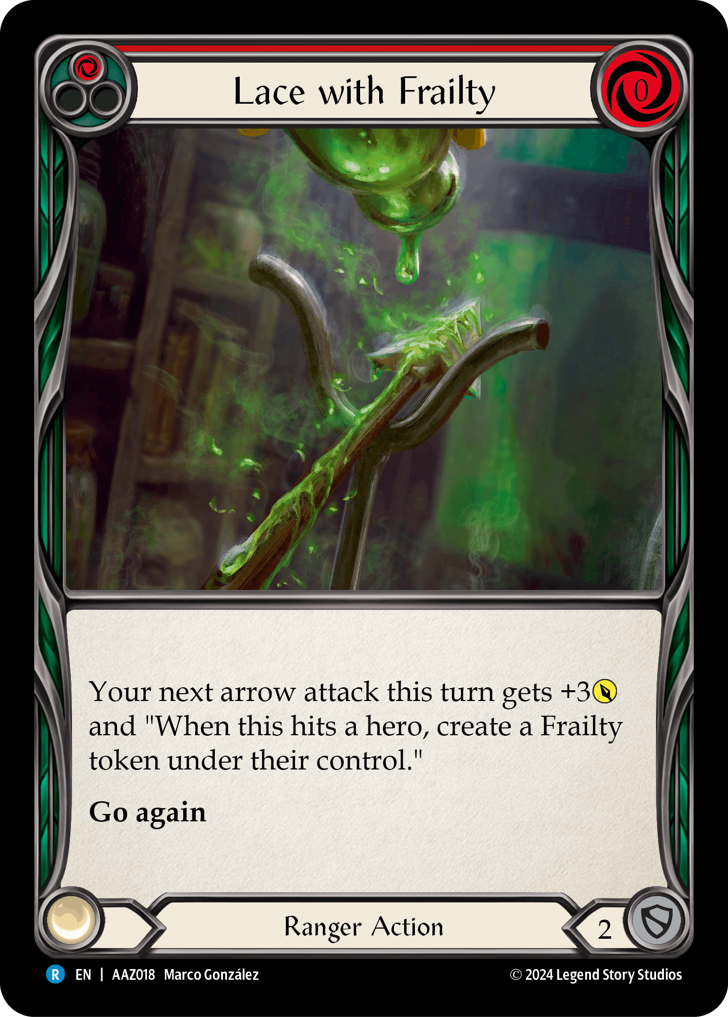 Lace with Frailty — Armory Deck: Azalea Flesh and Blood card by Marco Gonzalez