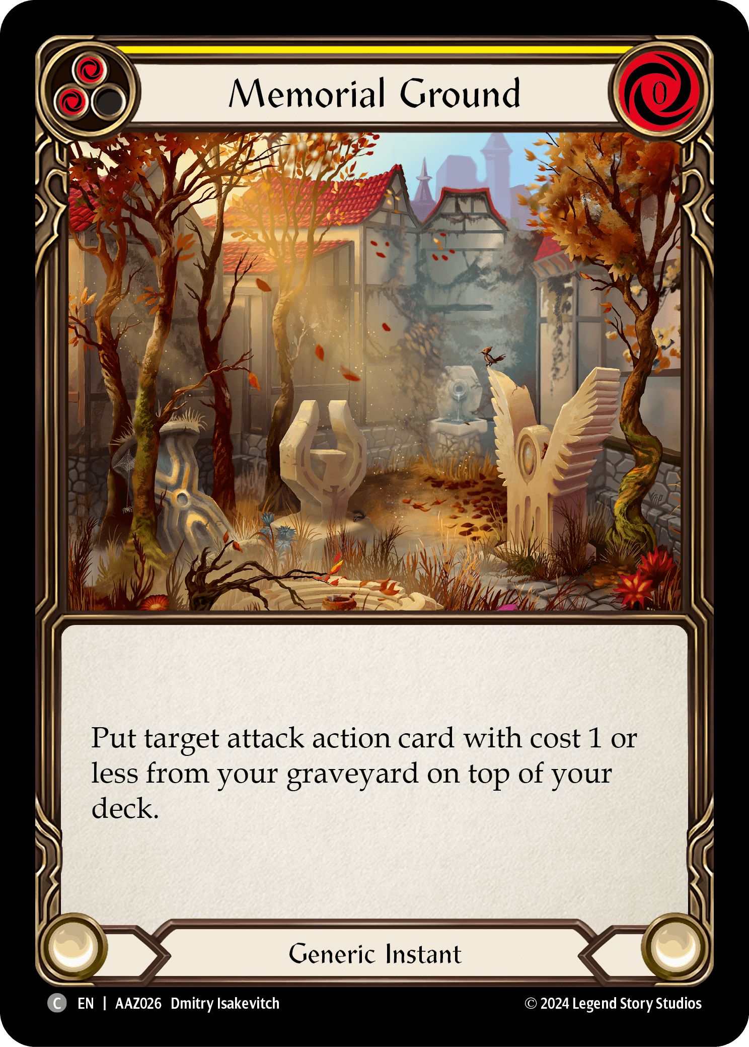 Memorial Ground — Armory Deck: Azalea Flesh and Blood card by Dmitry Isakevitch