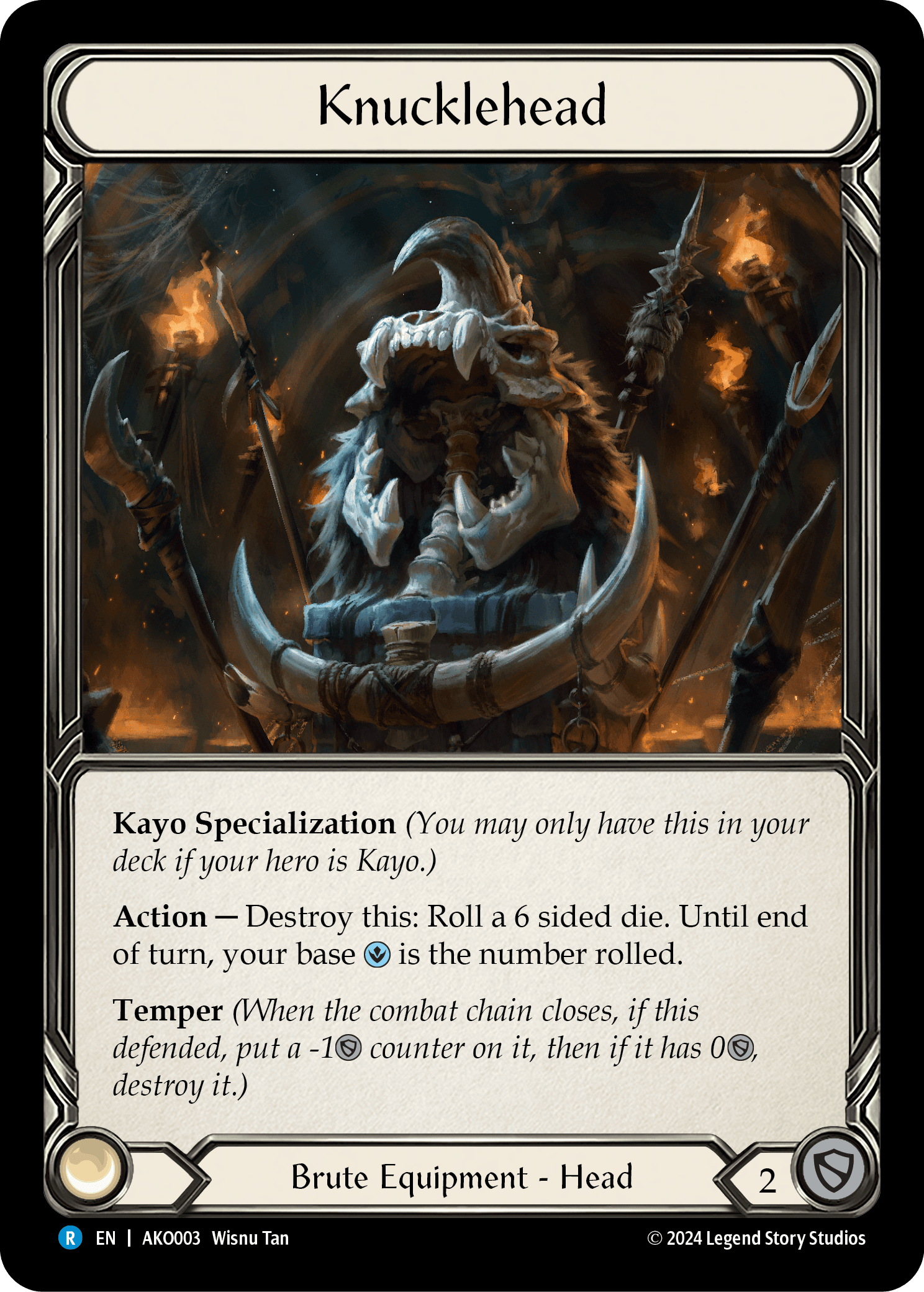 Knucklehead — Armory Deck: Kayo Flesh and Blood card by Wismu Tan