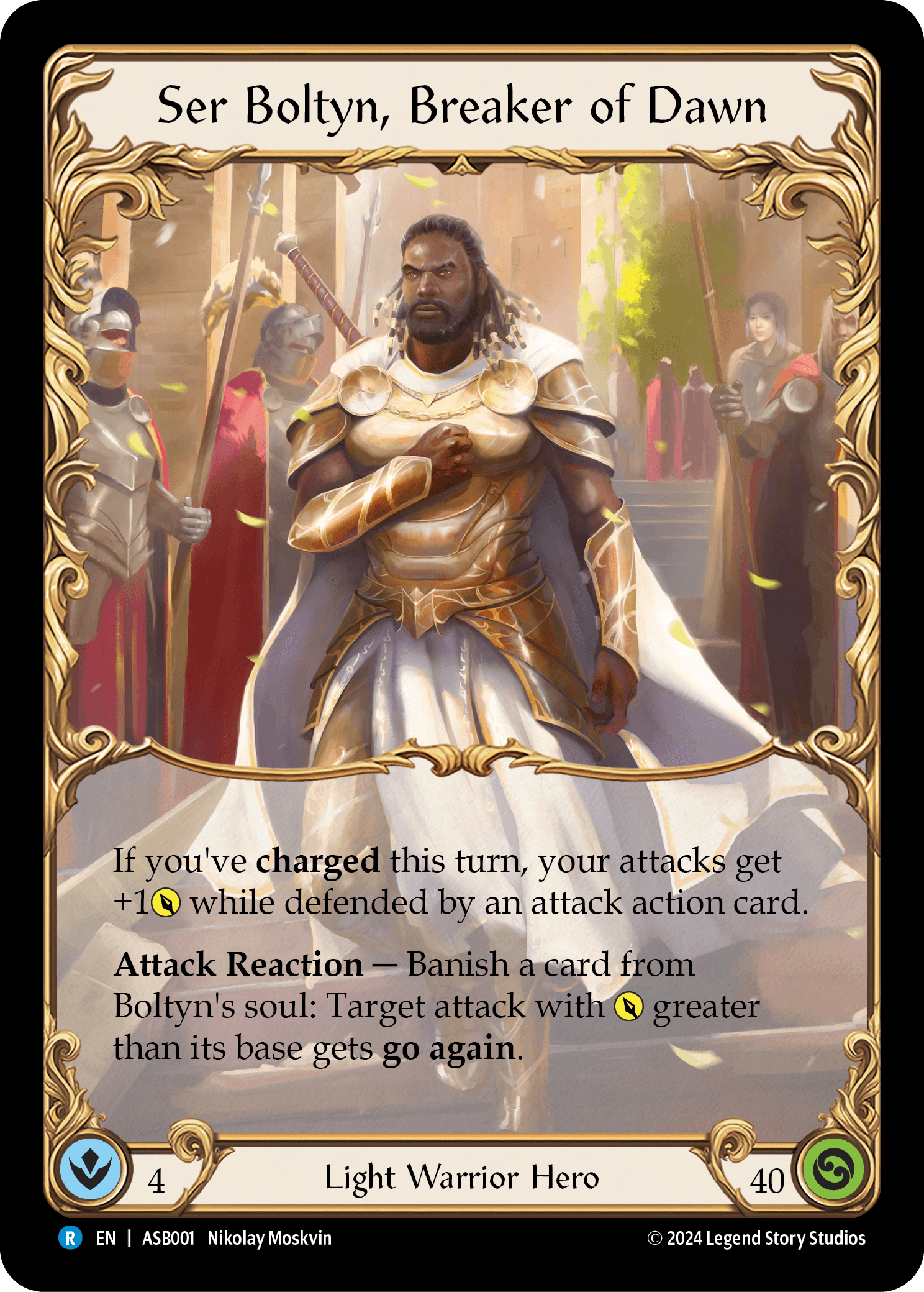 Ser Boltyn, Breaker of Dawn — Armory Deck: Boltyn Flesh and Blood card by Nikolay Moskvin