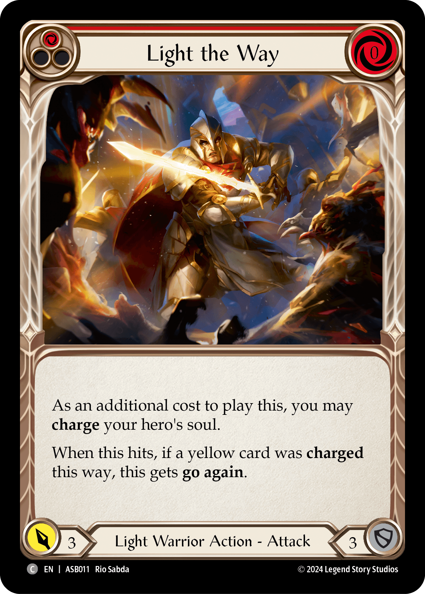 Light the Way (Red) — Armory Deck: Boltyn Flesh and Blood card by Rio Sabda
