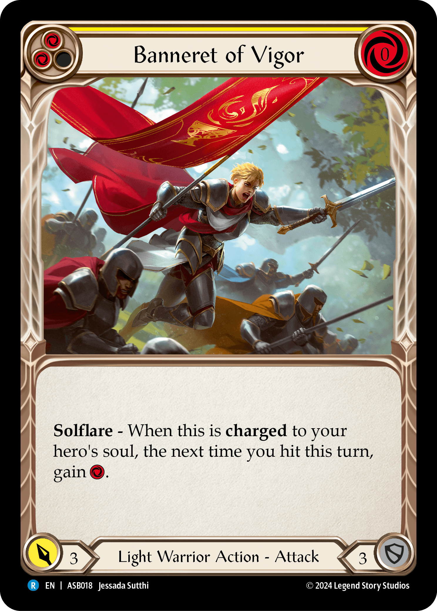 Banneret of Vigor — Armory Deck: Boltyn Flesh and Blood card by Jessada Sutthi