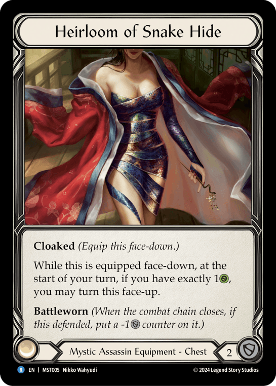 Heirloom of Snake Hide — Part the Mistveil Flesh and Blood card by Nikko Wahyudi