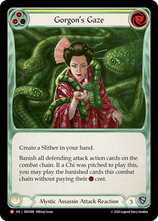 Gorgon's Gaze — Part the Mistveil Flesh and Blood card by Milivoj Ćeran