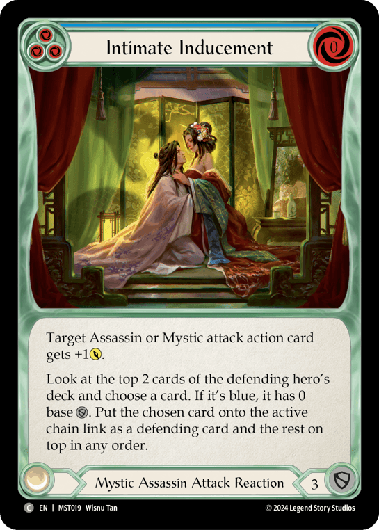 Intimate Inducement (Blue) — Part the Mistveil Flesh and Blood card by Wisnu Tan