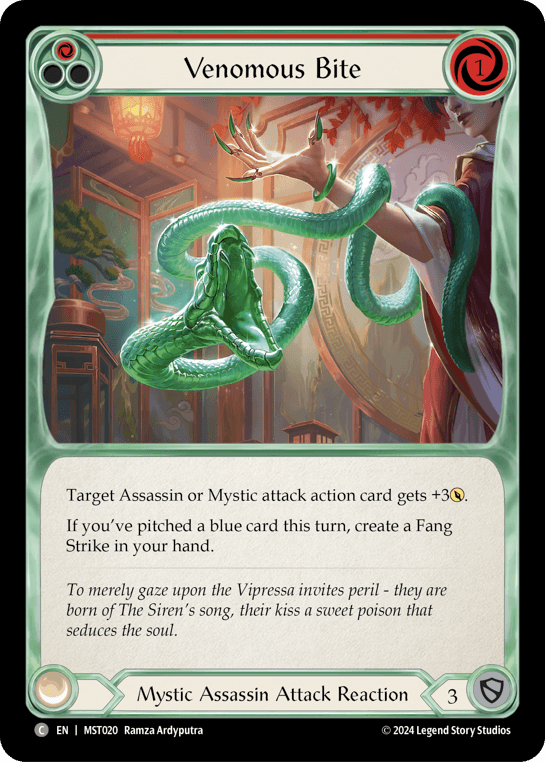 Venomous Bite (Red) — Part the Mistveil Flesh and Blood card by Ramza Ardyputra