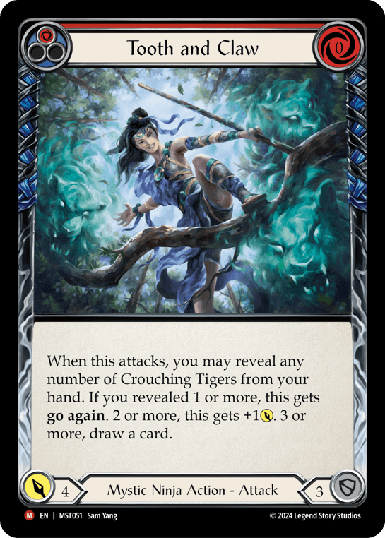 Tooth and Claw — Part the Mistveil Flesh and Blood card by Sam Yang
