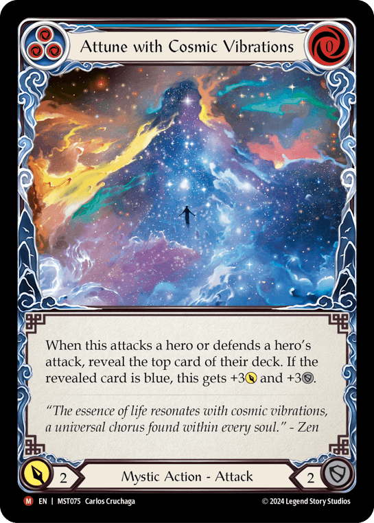 Attune with Cosmic Vibrations — Part the Mistveil Flesh and Blood card by Carlos Cruchaga