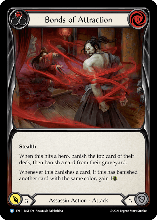Bonds of Attraction (Red) — Part the Mistveil Flesh and Blood card by Anastasia Balakchina