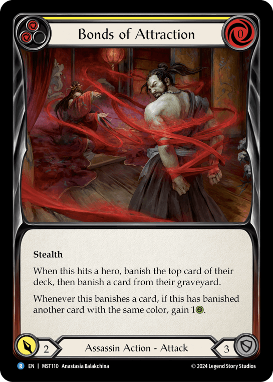 Bonds of Attraction (Yellow) — Part the Mistveil Flesh and Blood card by Anastasia Balakchina